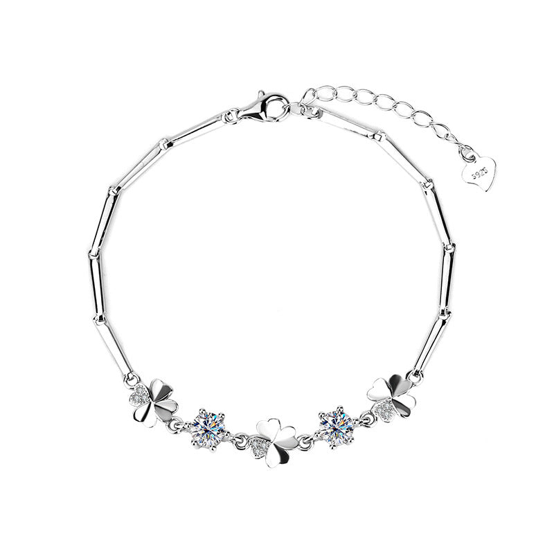 VALORE Silver Clover Bracelet - High-End Cheap Jewelry