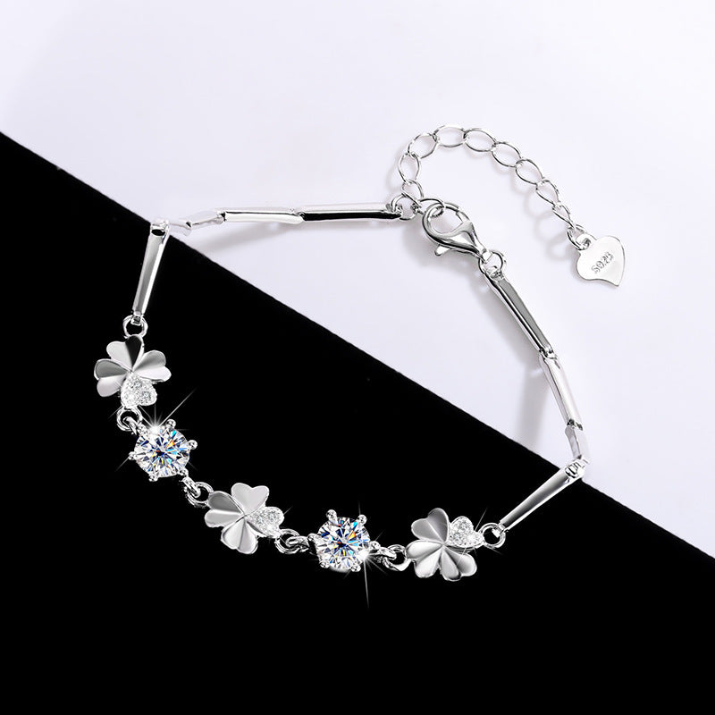 VALORE Silver Clover Bracelet - High-End Cheap Jewelry