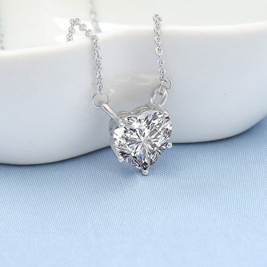 Moissanite Necklace Clavicle Chain