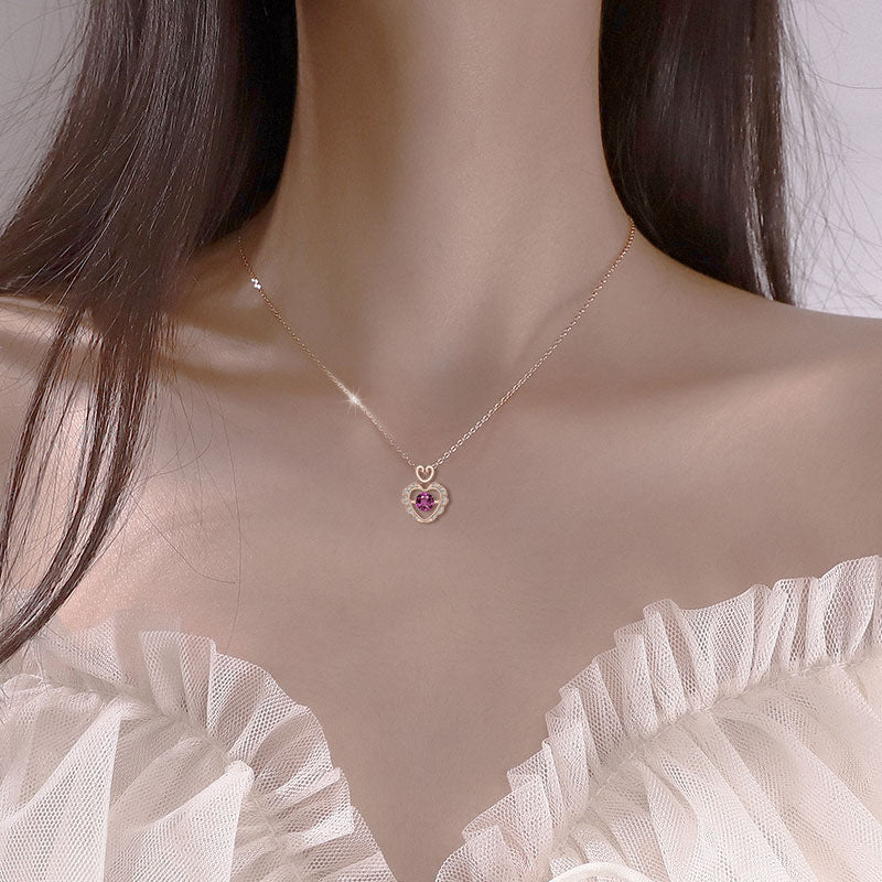 Moissanite  Love Necklace