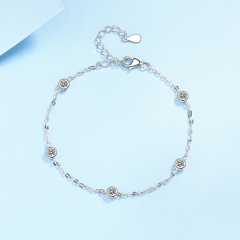 VALORE Cheap Jewelry Silver Bracelet with Crystals