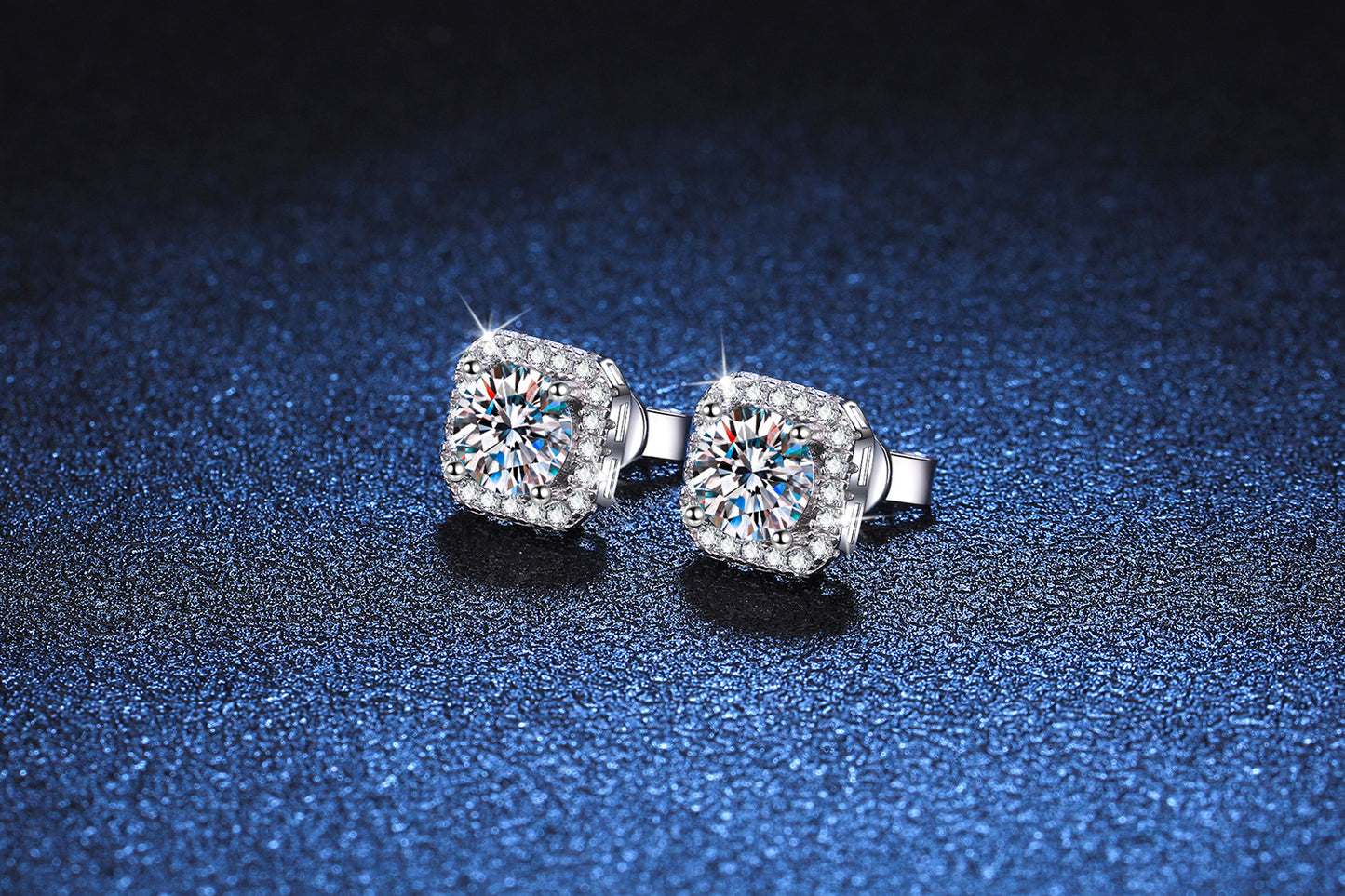 Moissanite Sterling Silver Earrings