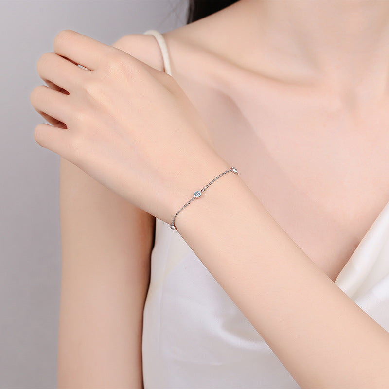 VALORE Cheap Jewelry Silver Bracelet with Crystals