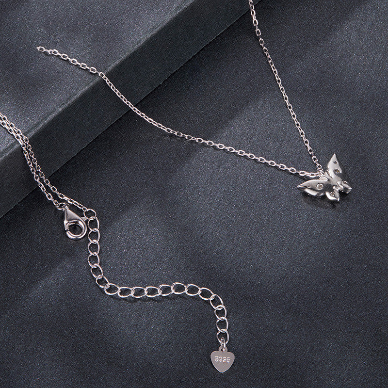 Butterfly Moissanite Necklace Clavicle Chain
