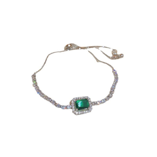 VALORE Cheap Jewelry Silver Bracelet with Blue Gem