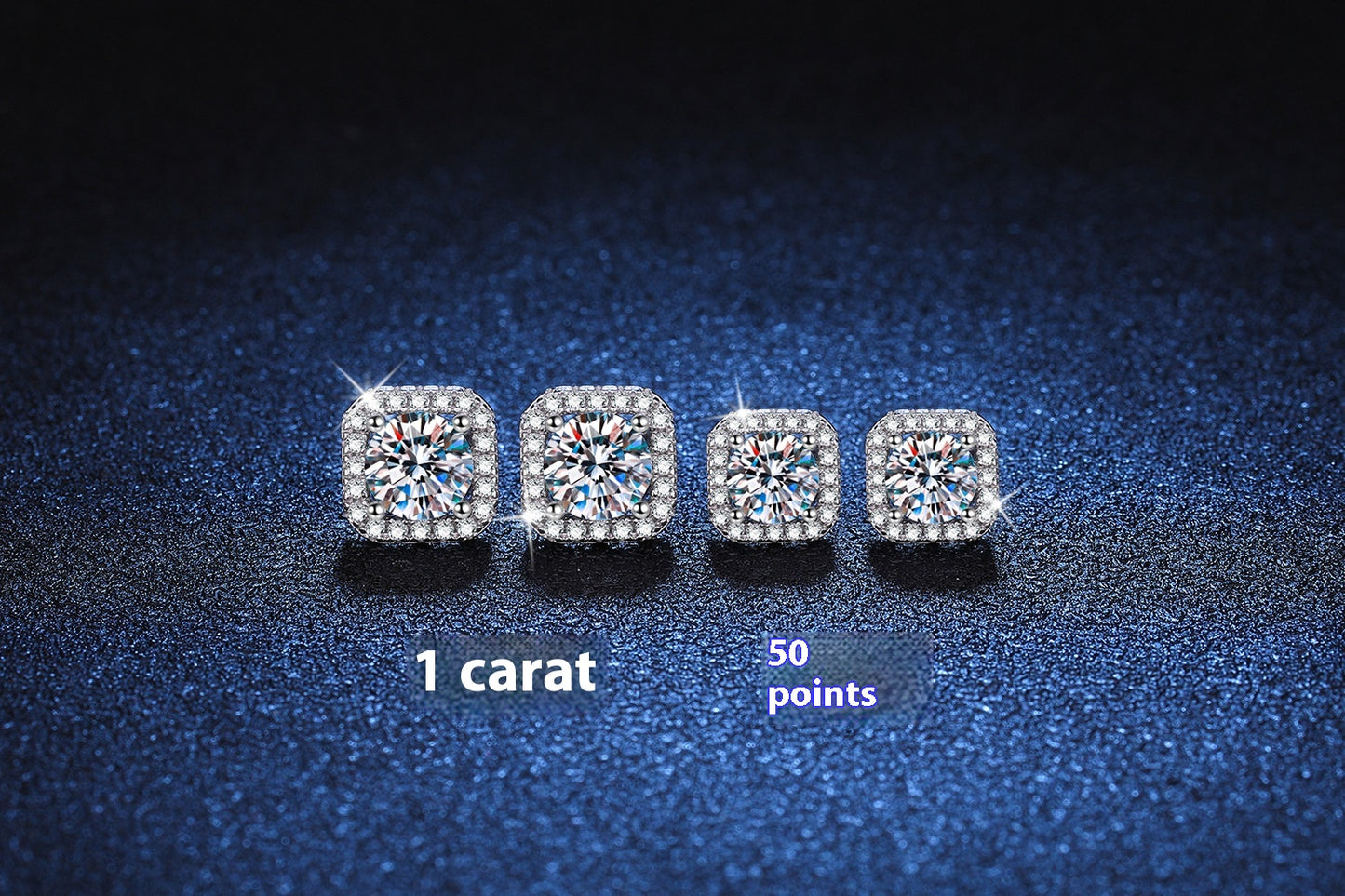Moissanite Sterling Silver Earrings