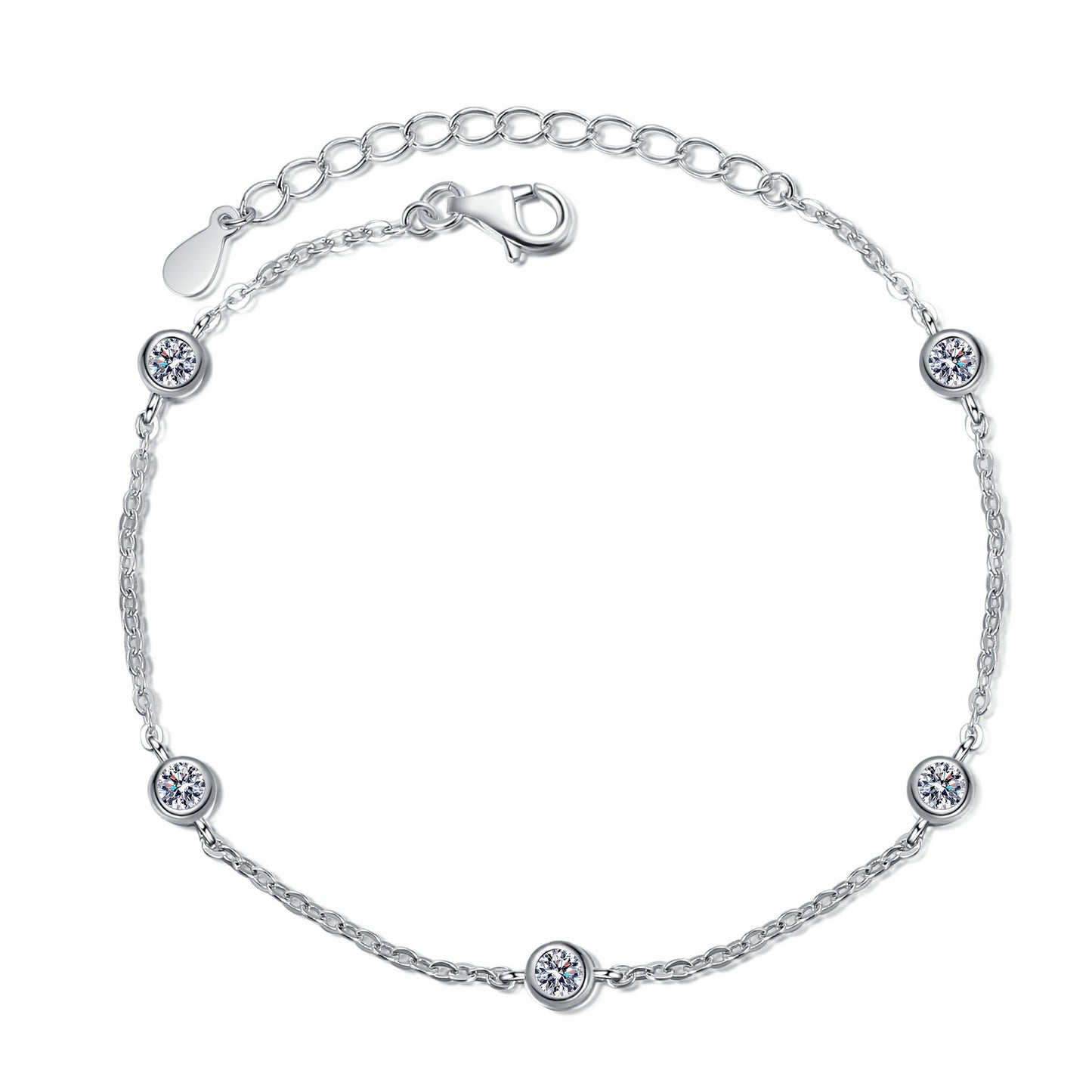 VALORE Cheap Jewelry Silver Bracelet with Crystals